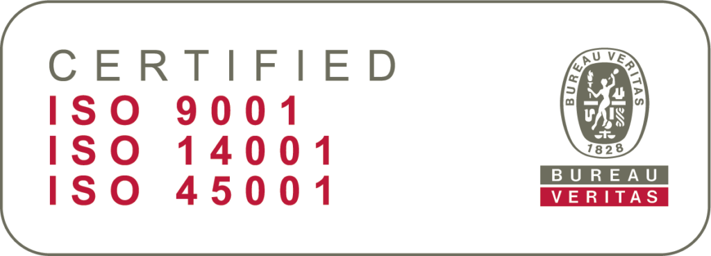 Certified - ISO 9001 - ISO 14001 - ISO 45001